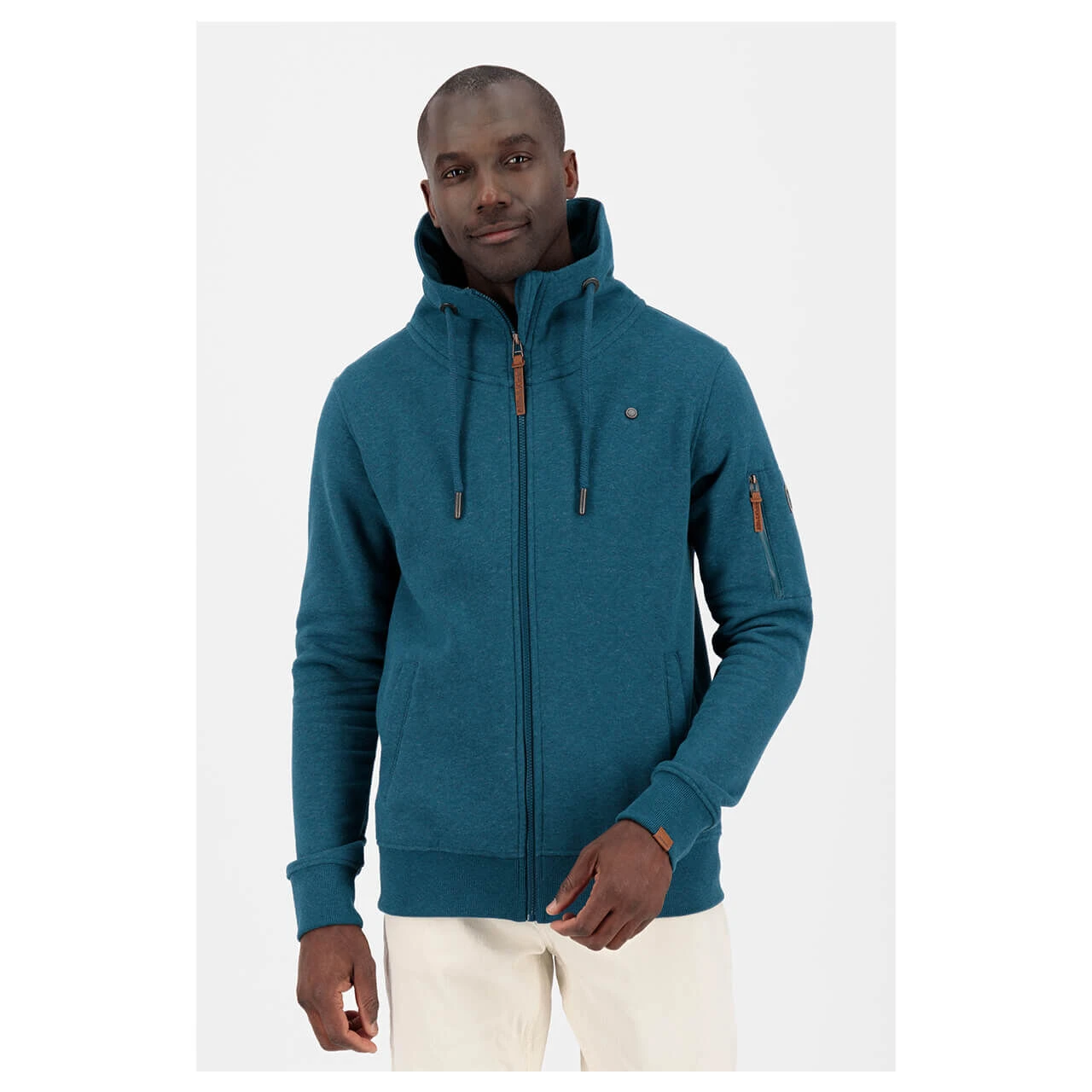 Alife And Kickin Herren Sweatjacke Elias A Tidal Teal Melange 2 Alife And Kickin Herren Sweatjacke Elias A Tidal Teal Melange – Bild 2