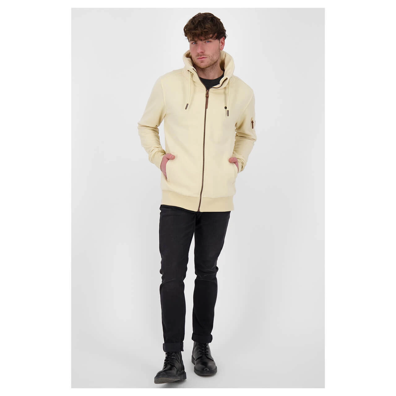Alife And Kickin Herren Sweatjacke Elias A Creme Melange 2 Alife And Kickin Herren Sweatjacke Elias A Creme Melange – Bild 2