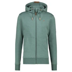 Alife And Kickin Herren Hoodie Sweatjacke Trasher A Sage Leaf Melange