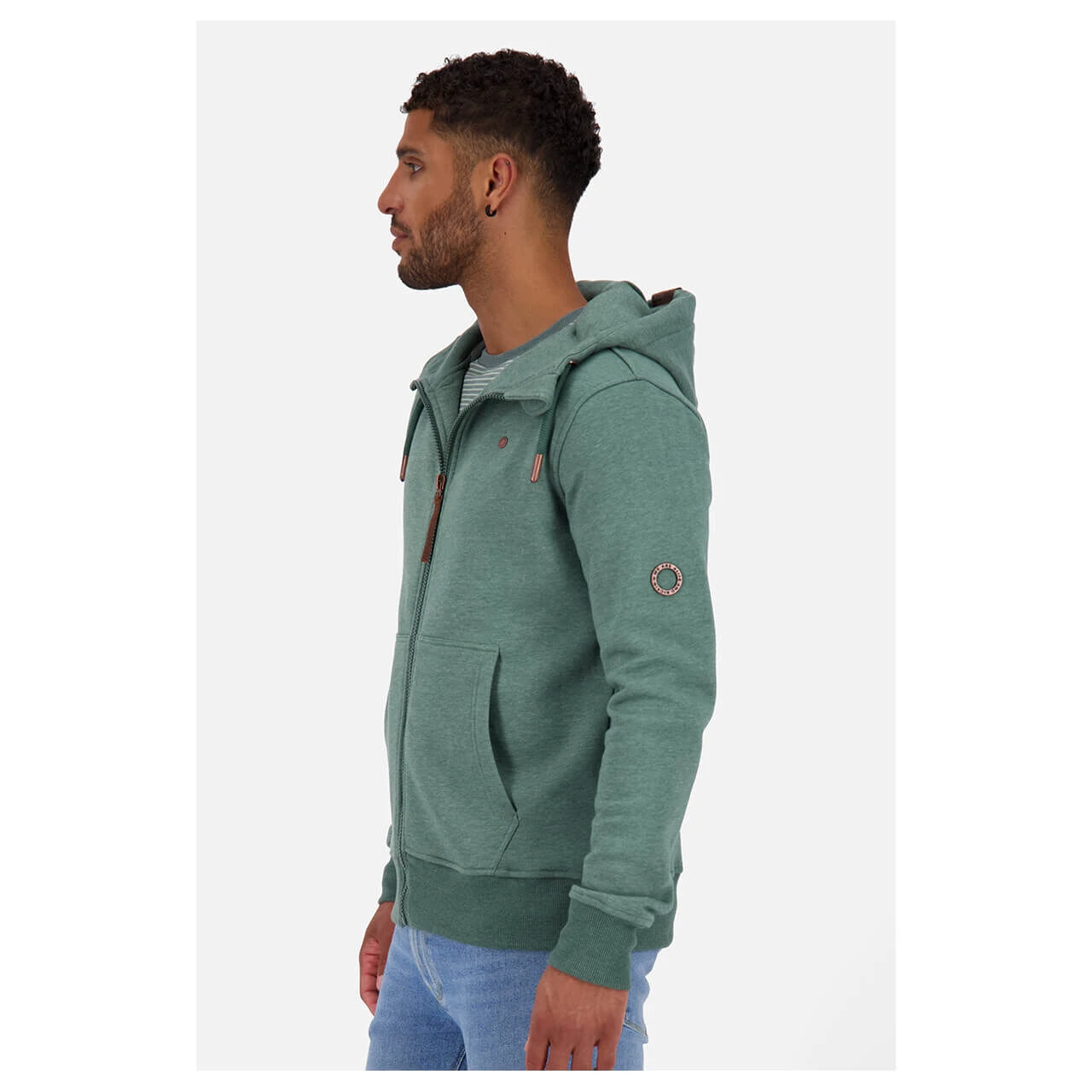 Alife And Kickin Herren Hoodie Sweatjacke Trasher A Sage Leaf Melange 4 Alife And Kickin Herren Hoodie Sweatjacke Trasher A Sage Leaf Melange – Bild 4
