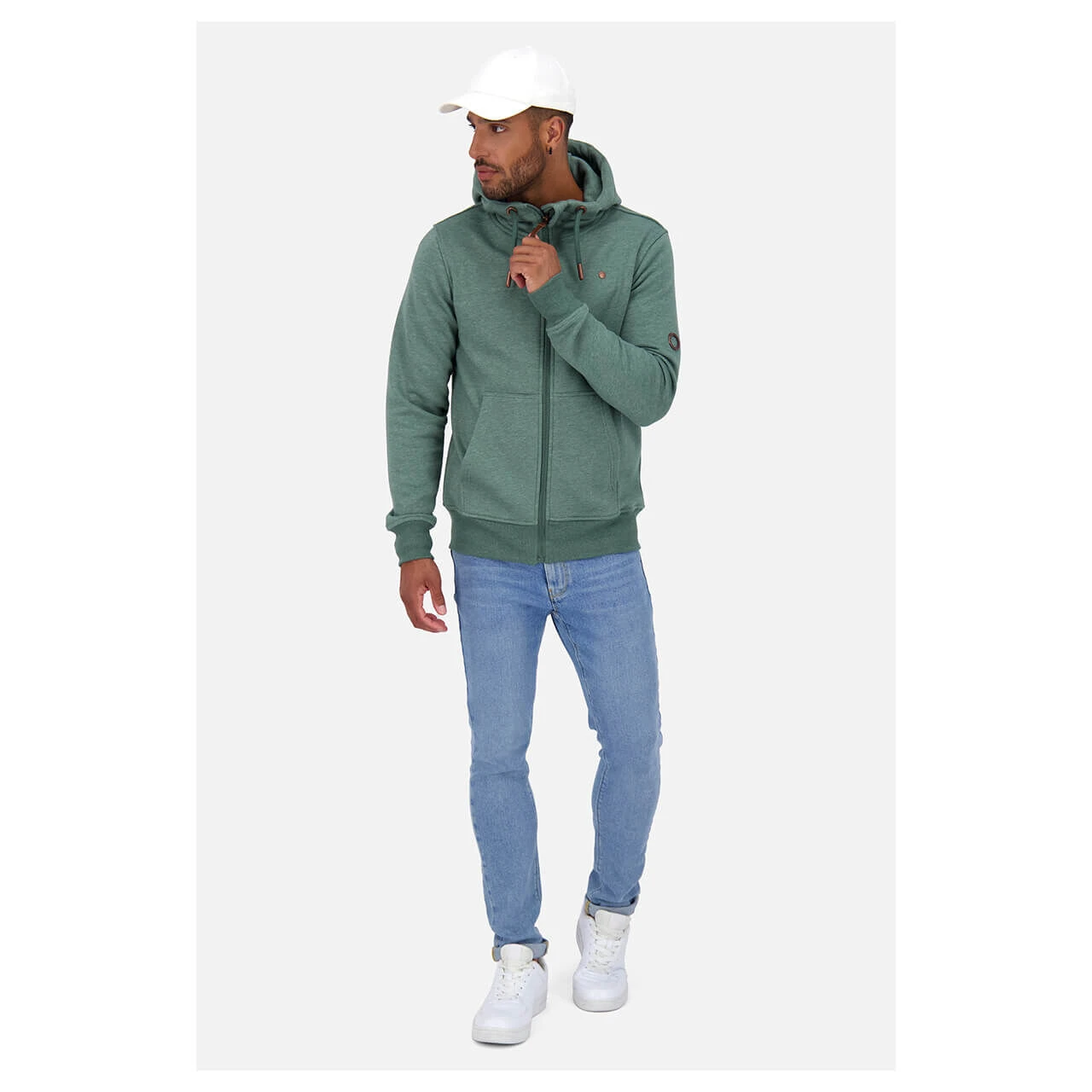 Alife And Kickin Herren Hoodie Sweatjacke Trasher A Sage Leaf Melange 5 Alife And Kickin Herren Hoodie Sweatjacke Trasher A Sage Leaf Melange – Bild 5