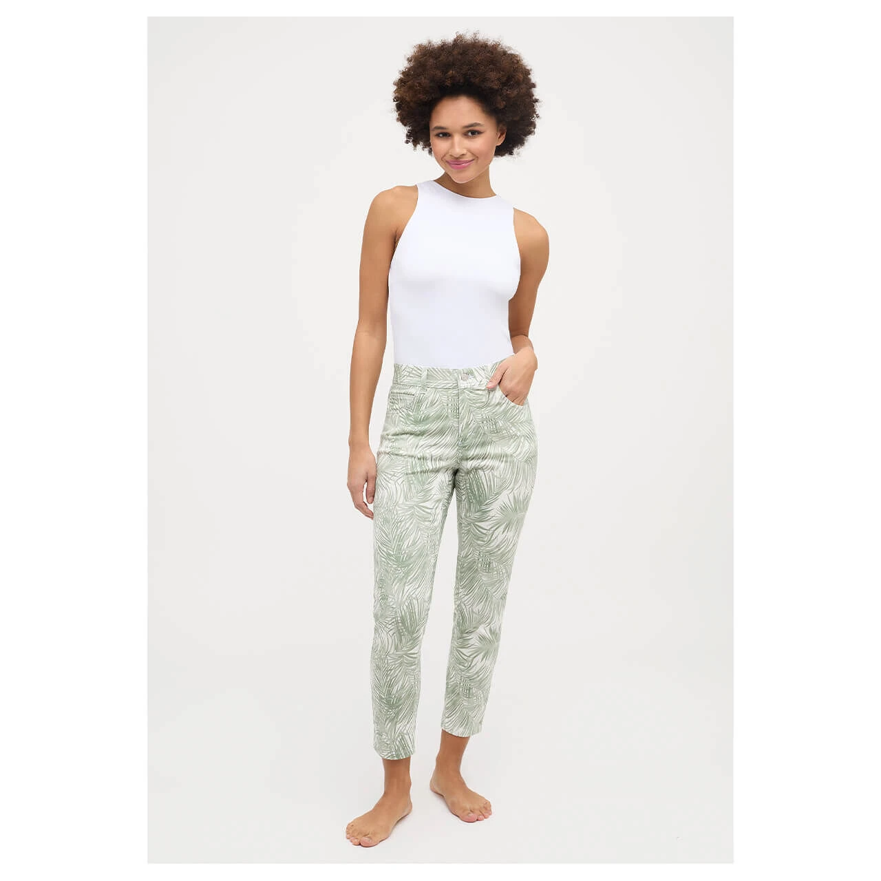 Angels Ornella 7/8 Baumwollhose Jade Green Print 7 Angels Ornella 7/8 Baumwollhose Jade Green Print – Bild 7