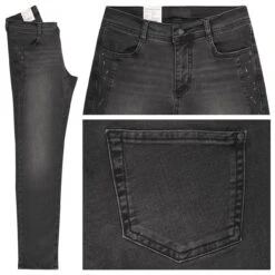 Angels Cici Jeans Strass Anthracite Used Buffi Detail Glam
