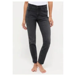 Angels Cici Jeans Strass Anthracite Used Buffi Detail Glam -Modezauber Günstiges Geschäft angels jeans cici detail glam grau 1158 ansicht model vorn