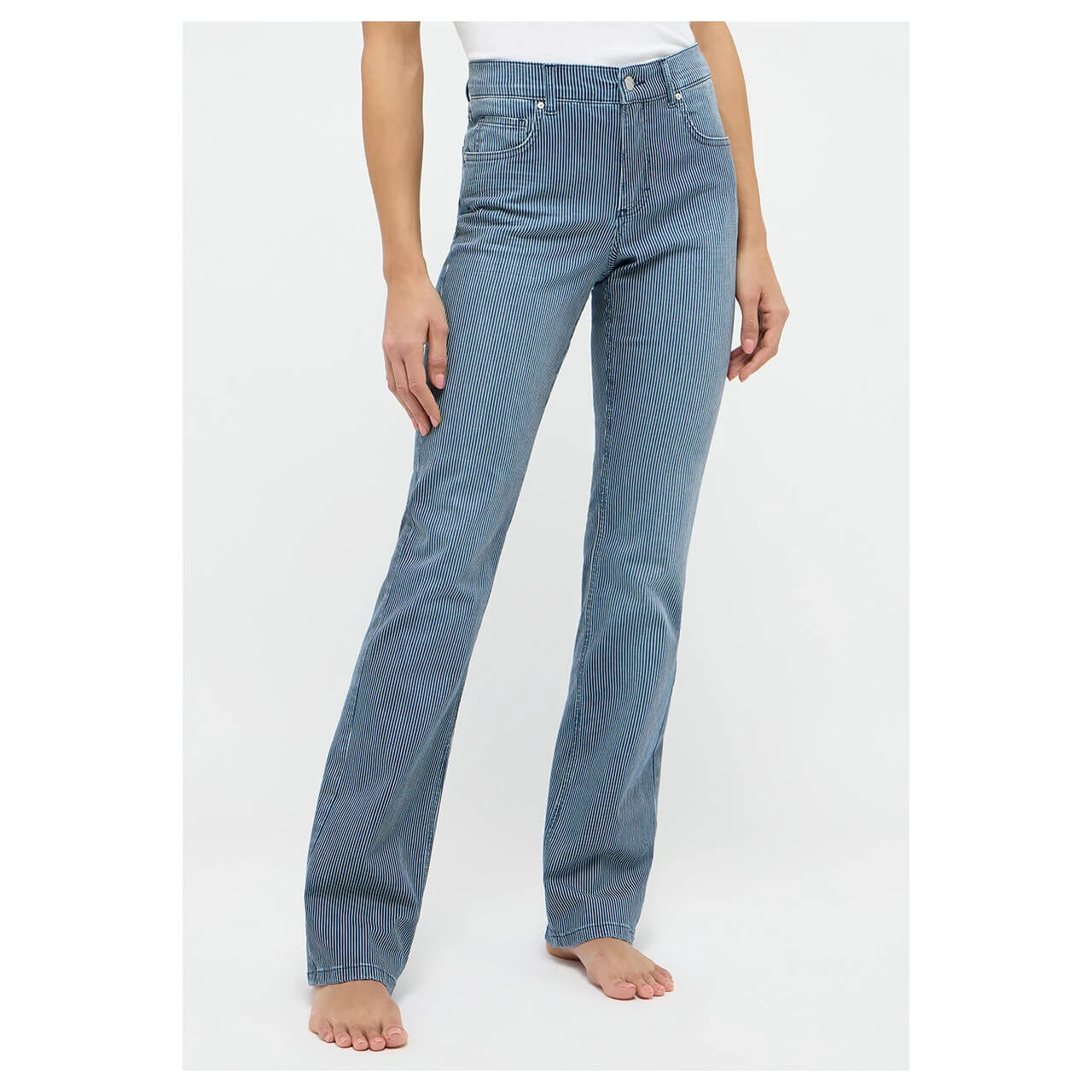 Angels Leni Jeans Blue Used Small Stripes 5 Angels Leni Jeans Blue Used Small Stripes – Bild 5