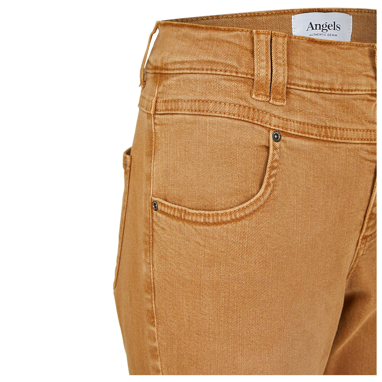 Angels Skinny Button Jeans Dark Camel Used 10 Angels Skinny Button Jeans Dark Camel Used – Bild 10