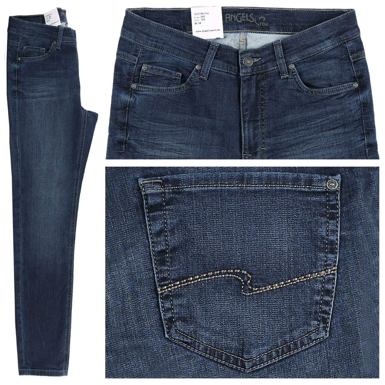 Angels Skinny Sweat Jeans Dark Used 1 Angels Skinny Sweat Jeans Dark Used