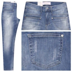 Angels Skinny Pocket Jeans Light Blue Destroyed