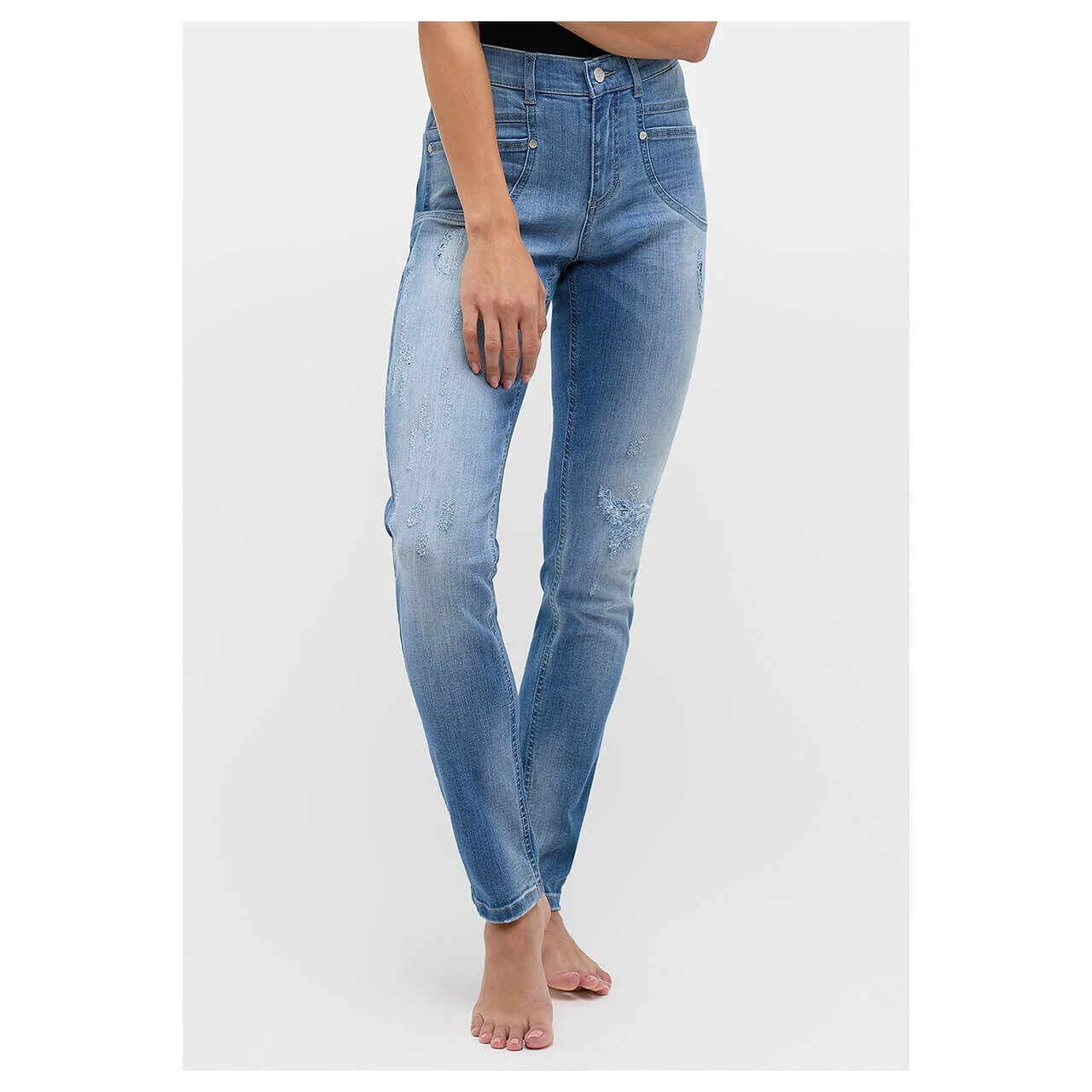 Angels Skinny Pocket Jeans Light Blue Destroyed 4 Angels Skinny Pocket Jeans Light Blue Destroyed – Bild 4