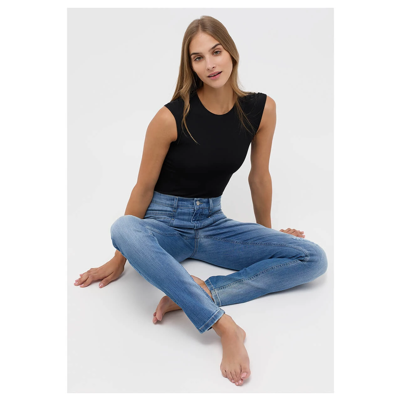 Angels Skinny Pocket Jeans Light Blue Destroyed 6 Angels Skinny Pocket Jeans Light Blue Destroyed – Bild 6