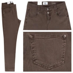 Angels Skinny Button Jeans Dark Terra Used