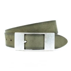 Bernd Götz Damen Velours Ledergürtel Olive