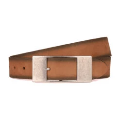 Bernd Götz Damen Velours Ledergürtel Camel