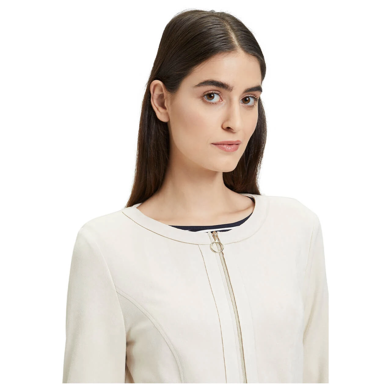 Betty Barclay Damen Velours Jacke Powder Sand 6 Betty Barclay Damen Velours Jacke Powder Sand – Bild 6