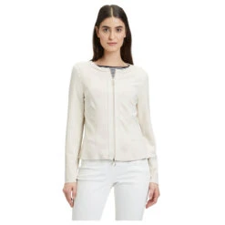 Betty Barclay Damen Velours Jacke Powder Sand 9 Betty Barclay Damen Velours Jacke Powder Sand -Modezauber Günstiges Geschäft betty barclay 1 1 arm blazerjacke kurz beige 1166 model vorne