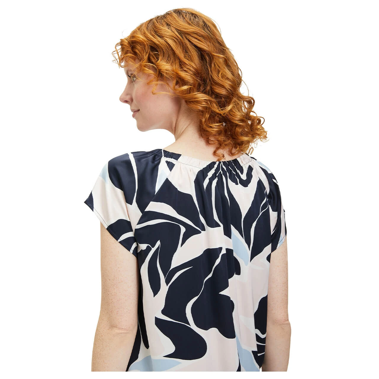 Betty Barclay Damen Kurzarm Bluse Dark Blue Rose 7 Betty Barclay Damen Kurzarm Bluse Dark Blue Rose – Bild 7