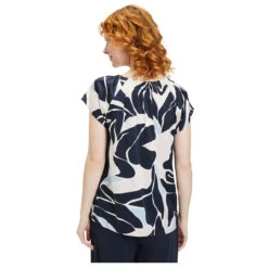 Betty Barclay Damen Kurzarm Bluse Dark Blue Rose 10 Betty Barclay Damen Kurzarm Bluse Dark Blue Rose -Modezauber Günstiges Geschäft betty barclay bluse blau 8847 model rueckseite