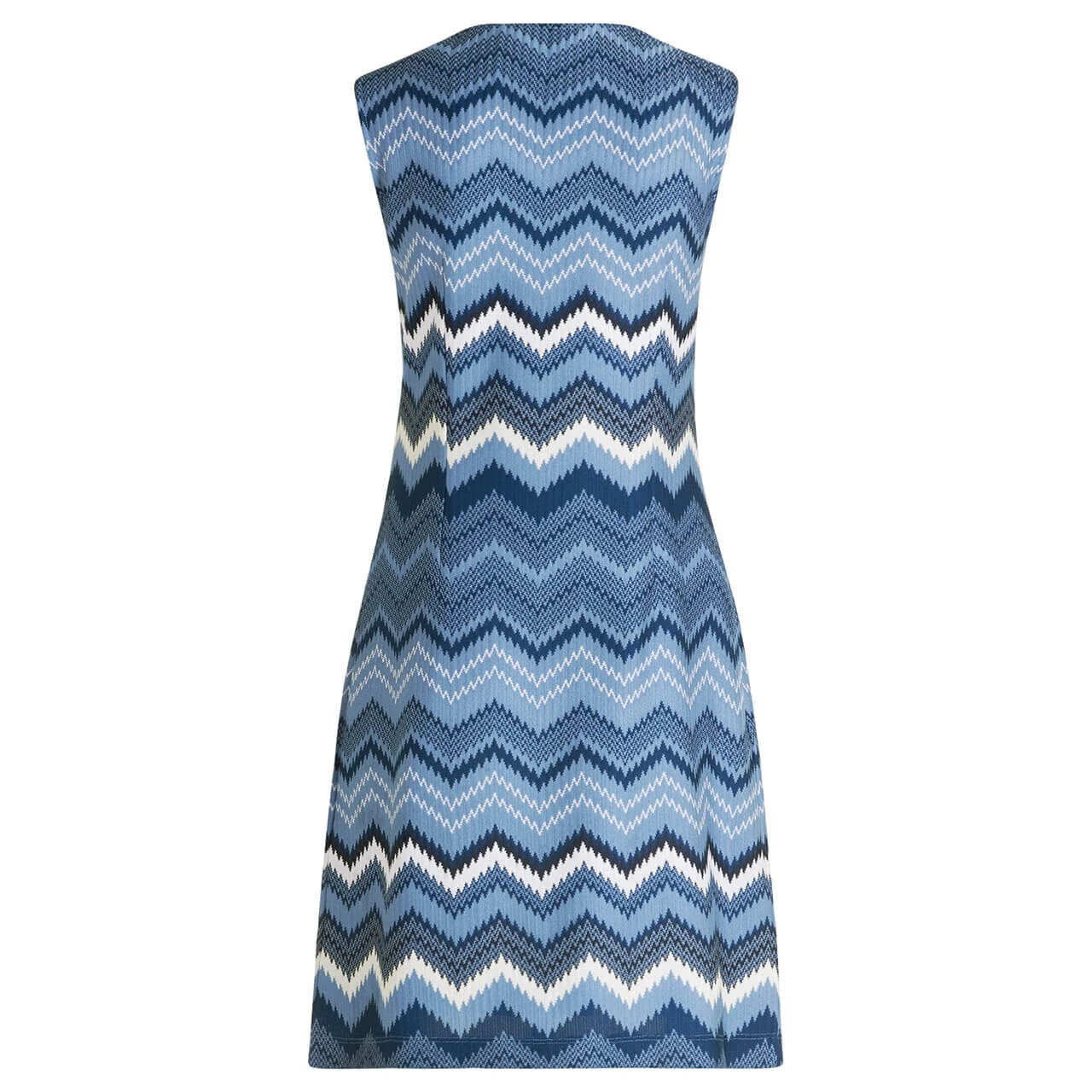 Betty Barclay Damen Trägerkleid Blue Cream Zigzag 2 Betty Barclay Damen Trägerkleid Blue Cream Zigzag – Bild 2