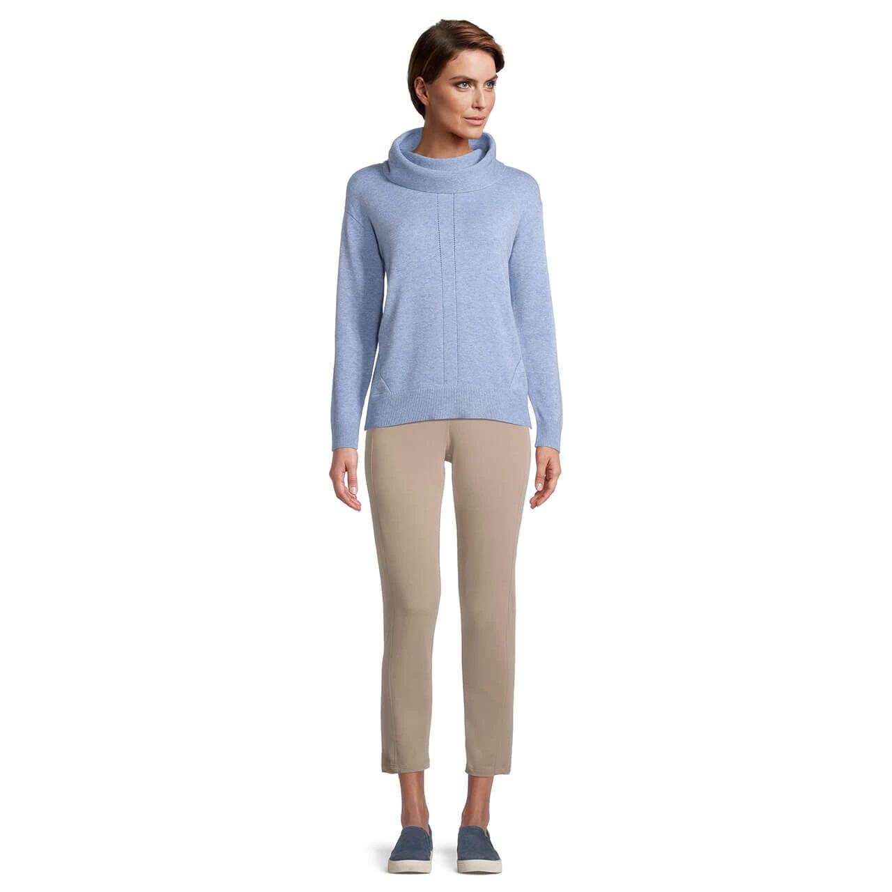 Betty Barclay Damen Rollkragen Pullover Middle Blue Melange 5 Betty Barclay Damen Rollkragen Pullover Middle Blue Melange – Bild 5