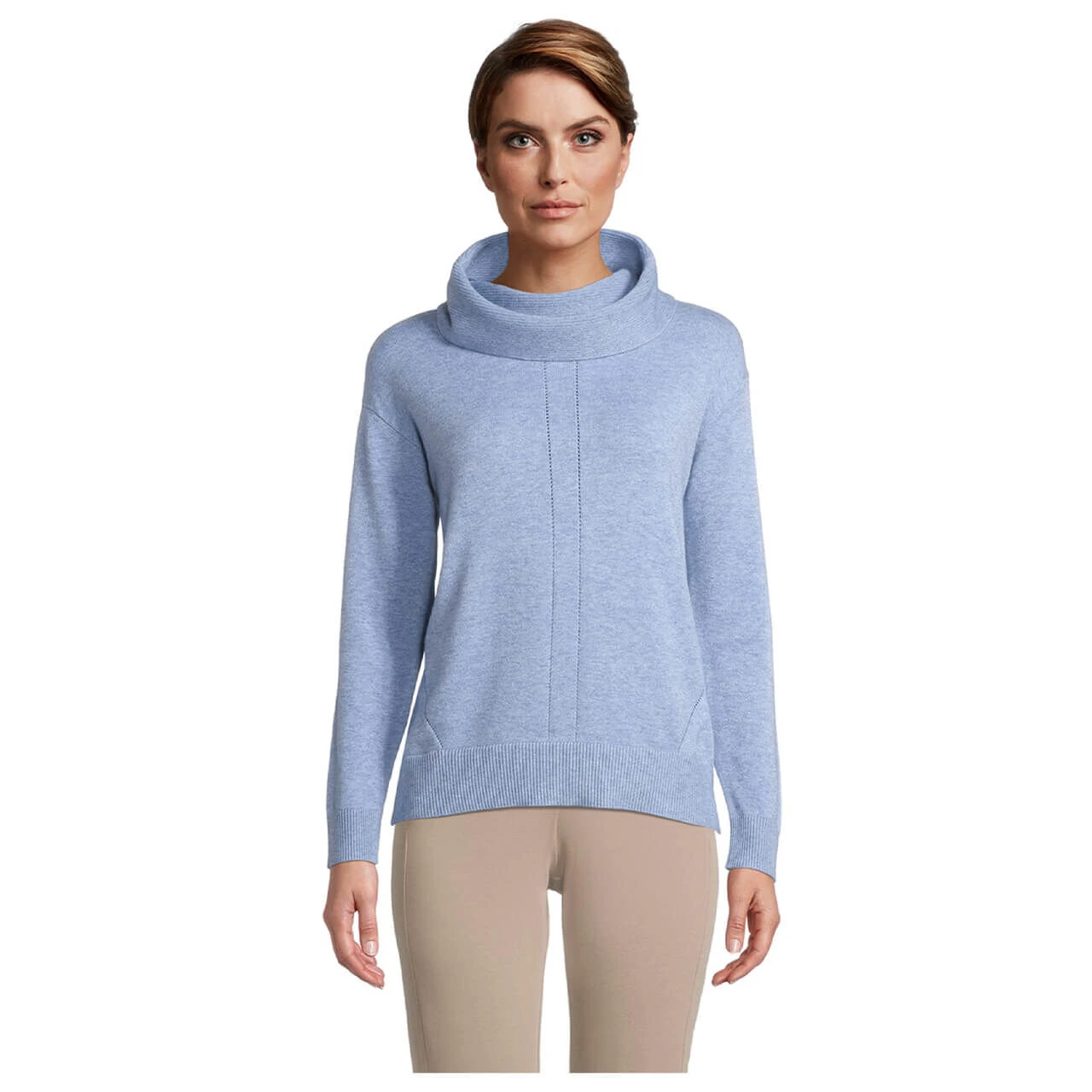 Betty Barclay Damen Rollkragen Pullover Middle Blue Melange 3 Betty Barclay Damen Rollkragen Pullover Middle Blue Melange – Bild 3