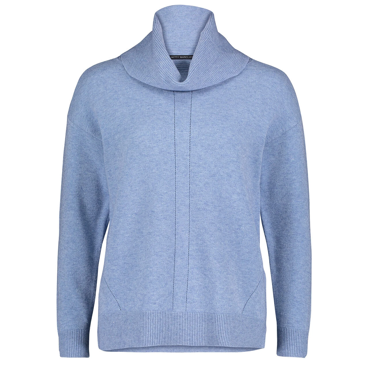 Betty Barclay Damen Rollkragen Pullover Middle Blue Melange 1 Betty Barclay Damen Rollkragen Pullover Middle Blue Melange