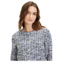 Betty Barclay Damen Bouclé Jacke Dark Blue Rose 12 Betty Barclay Damen Bouclé Jacke Dark Blue Rose -Modezauber Günstiges Geschäft betty barclay strickjacke blau 8847 model vorne