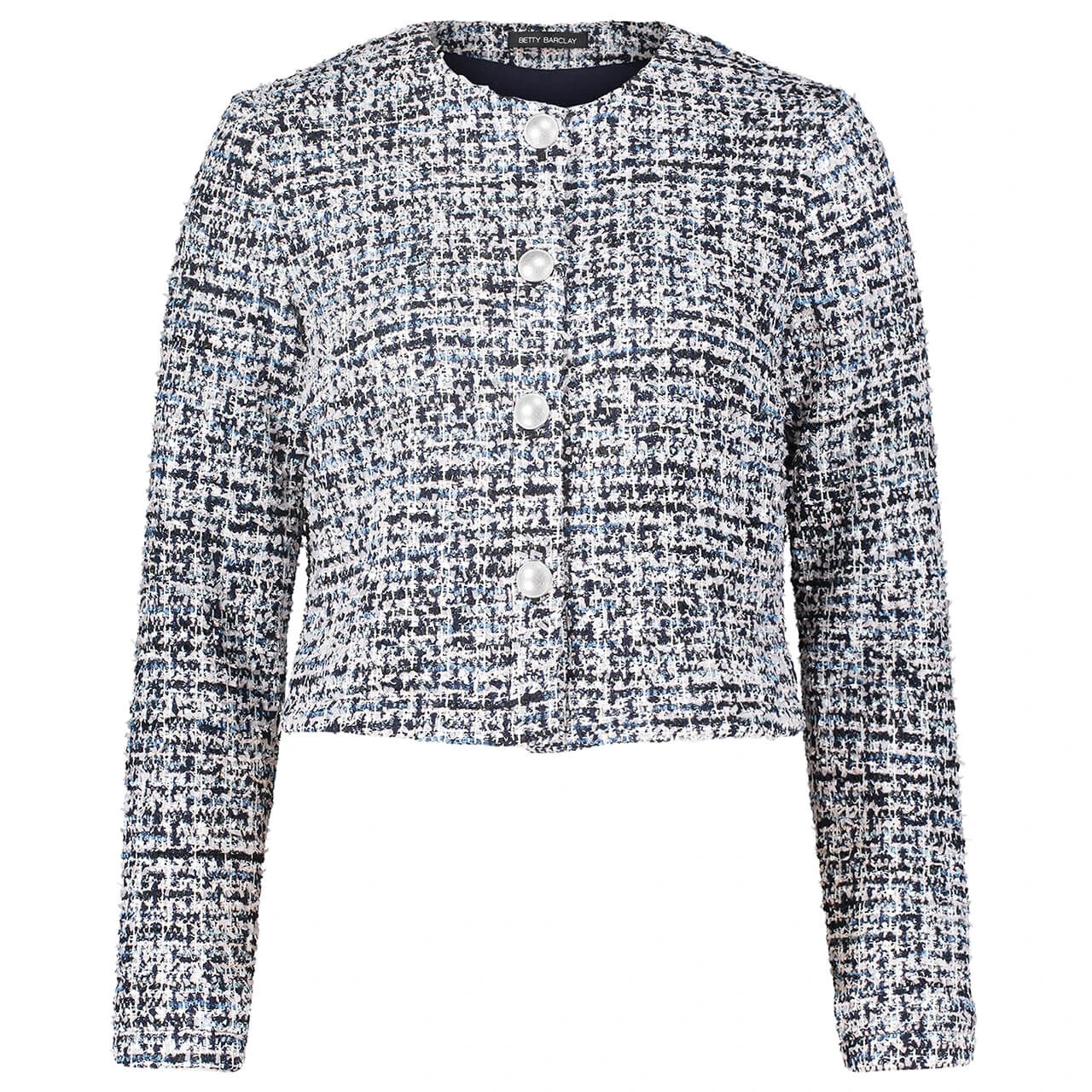 Betty Barclay Damen Bouclé Jacke Dark Blue Rose 1 Betty Barclay Damen Bouclé Jacke Dark Blue Rose