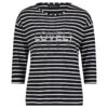 Betty Barclay Damen 3/4 Arm Shirt Dark Blue Cream Striped