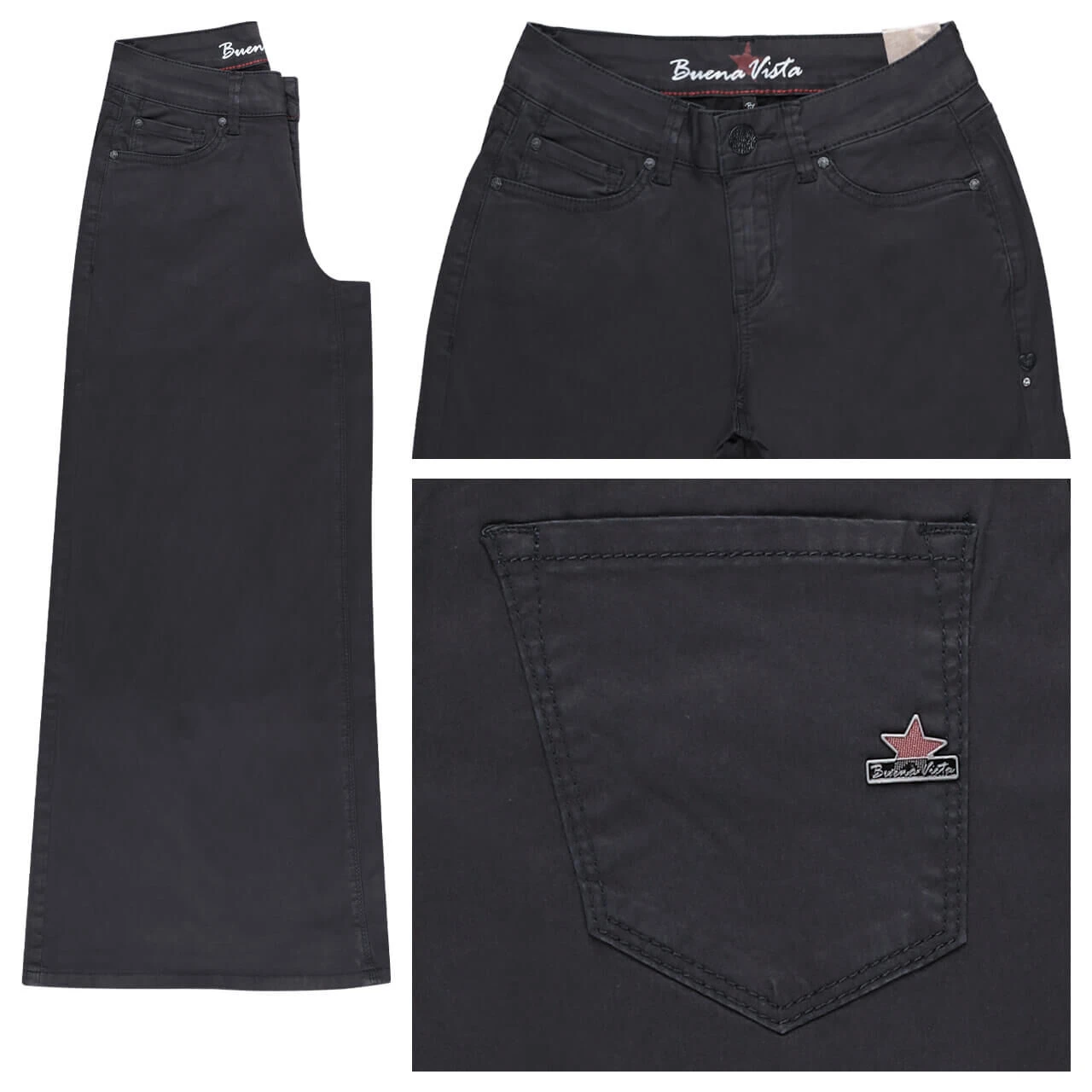 Buena Vista Italy Palazzo 7/8 Light Twill Baumwollhose Dark Blue 1 Buena Vista Italy Palazzo 7/8 Light Twill Baumwollhose Dark Blue