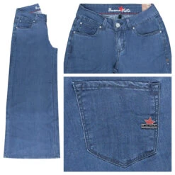 Buena Vista Italy Palazzo 7/8 Stretch Denim Jeans Dark Blue