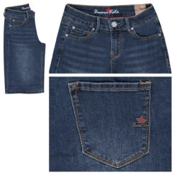 Buena Vista Italy-Short Stretch Denim Jeans Mid Blue