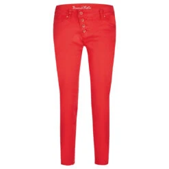 Buena Vista Malibu 7/8 Stretch Twill Baumwollhose Lipstick Red -Modezauber Günstiges Geschäft buena vista jeans malibu 7 8 stretch twill 5118 lipstick red ansicht vorne