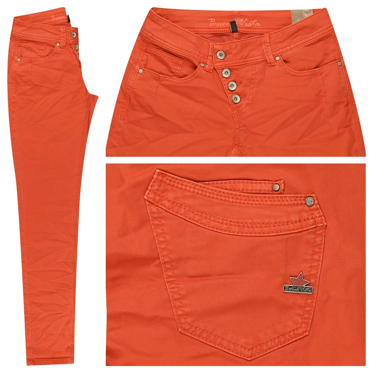 Buena Vista Malibu Sweat Denim Jeans Tangelo 1 Buena Vista Malibu Sweat Denim Jeans Tangelo