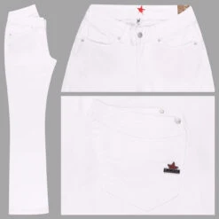 Buena Vista Malibu-Zip Bootcut Stretch Twill Baumwollhose White