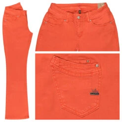 Buena Vista Malibu-Zip Bootcut Stretch Twill Baumwollhose Tangelo