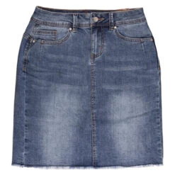 Buena Vista Malibu-Zip Skirt Stretch Denim Jeansrock Mid Stone