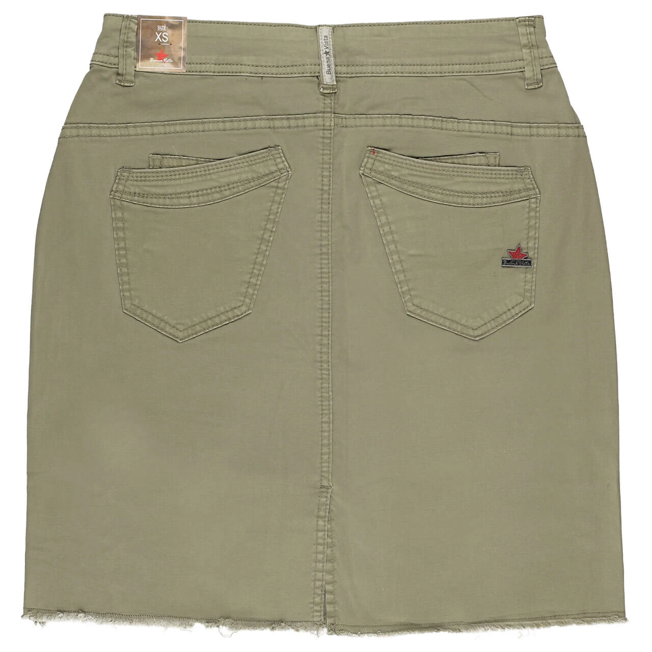 Buena Vista Malibu-Zip Skirt Stretch Twill Baumwollrock Aloe 2 Buena Vista Malibu-Zip Skirt Stretch Twill Baumwollrock Aloe – Bild 2