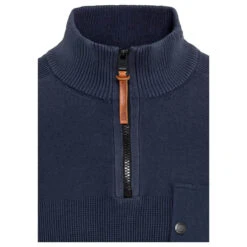 Camel Active Herren Troyer Pullover Night Blue 6 Camel Active Herren Troyer Pullover Night Blue -Modezauber Günstiges Geschäft camel active 1 1 arm troyer blau 47 detail vorne
