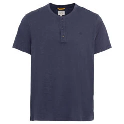 Camel Active Herren T-Shirt Henley Night Sky Blue