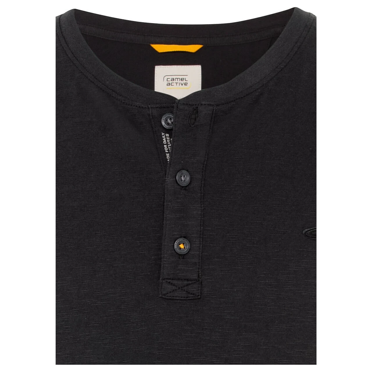 Camel Active Herren T-Shirt Henley Asphalt 3 Camel Active Herren T-Shirt Henley Asphalt – Bild 3
