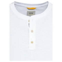 Camel Active Herren T-Shirt Henley White 6 Camel Active Herren T-Shirt Henley White -Modezauber Günstiges Geschäft camel active 1 2 arm henley shirt weiss 01 detail vorne