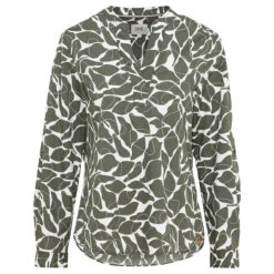 Camel Active Damen Langarm Bluse Olive Printed