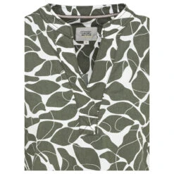 Camel Active Damen Langarm Bluse Olive Printed 6 Camel Active Damen Langarm Bluse Olive Printed -Modezauber Günstiges Geschäft camel active bluse gruen 92 detail vorne