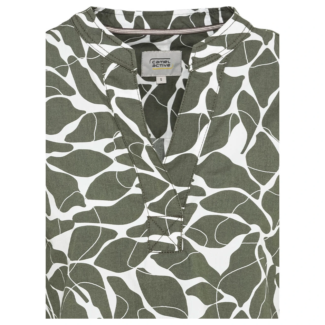 Camel Active Damen Langarm Bluse Olive Printed 3 Camel Active Damen Langarm Bluse Olive Printed – Bild 3