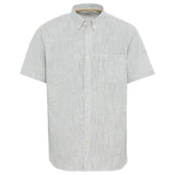 Camel Active Herren 1/2 Arm Hemd Beige Fine Stripes