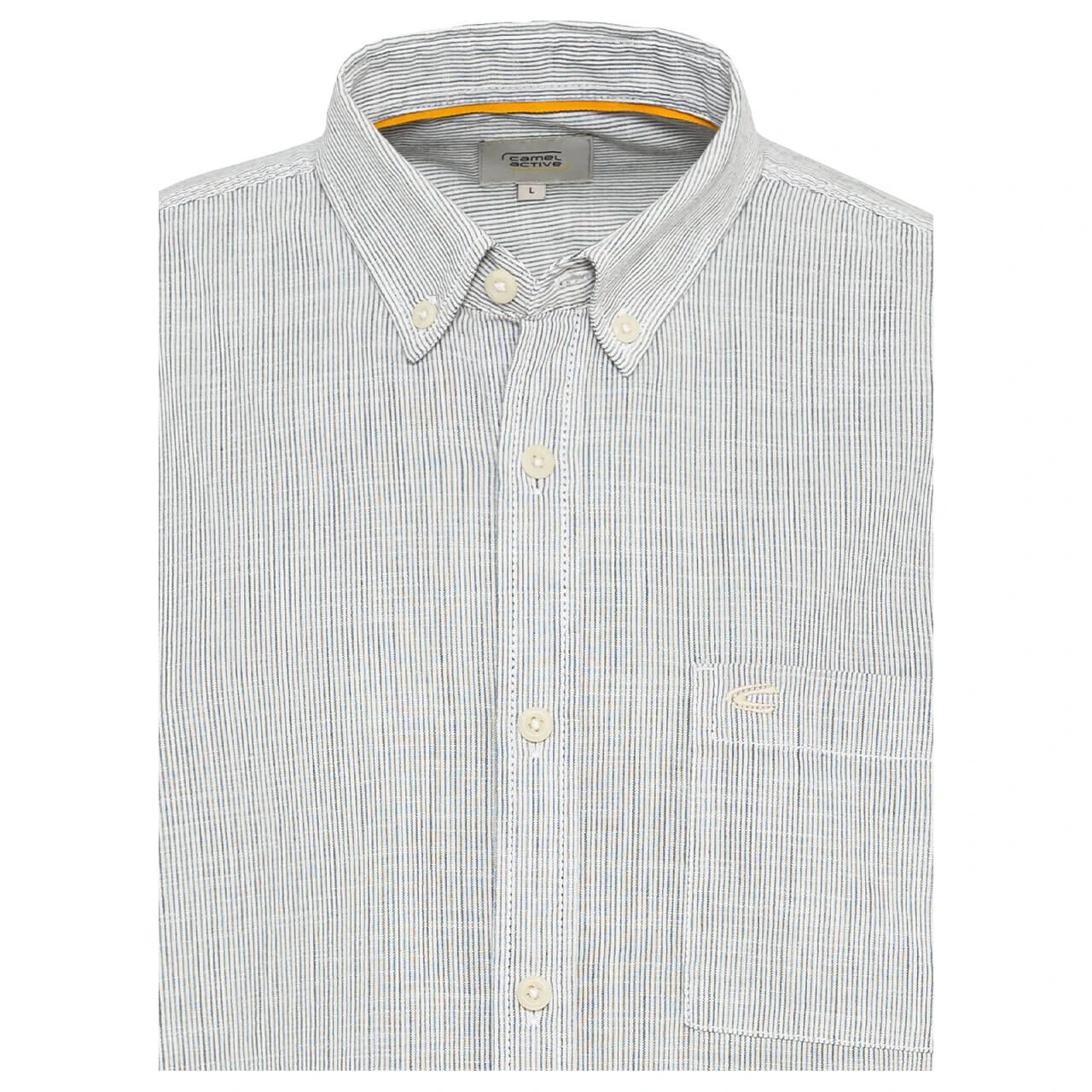 Camel Active Herren 1/2 Arm Hemd Beige Fine Stripes 3 Camel Active Herren 1/2 Arm Hemd Beige Fine Stripes – Bild 3