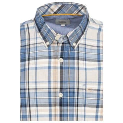 Camel Active Herren Langarm Hemd Elemental Blue Check -Modezauber Günstiges Geschäft camel active hemd blau 40 detail vorne