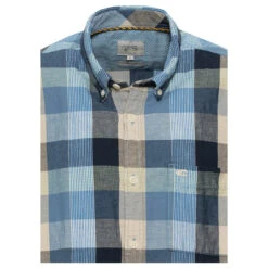 Camel Active Herren 1/2 Arm Hemd Strong Blue Check -Modezauber Günstiges Geschäft camel active hemd blau 46 detail vorne
