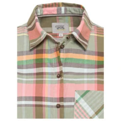 Camel Active Damen Langarm Bluse Multicolor Check -Modezauber Günstiges Geschäft camel active hemd gruen 32 detail vorne