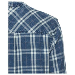 Camel Active Damen Langarm Bluse Indigo Blue Check -Modezauber Günstiges Geschäft camel active hemdbluse blau 40 detail hinten